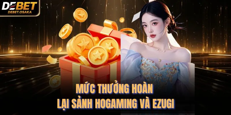 Chính Sách Hoàn Trả Tại Sảnh Casino Debet Lên Đến 1.5% 3 Mức thưởng hoàn lại sảnh Hogaming và Ezugi